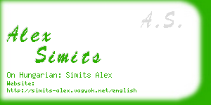 alex simits business card